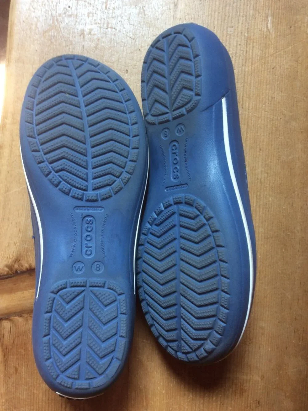 Crocs Mary Jane Blue Slip On Comfort Womens Iconic Ballet Flat Shoes Size 8
